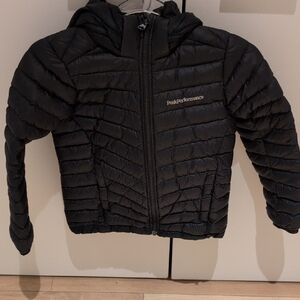 Peak Performance Kids Black Hooded Puffer Jacket